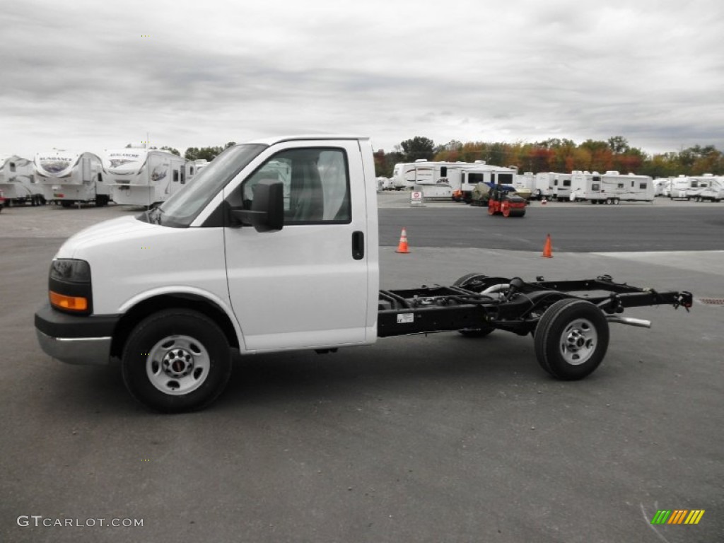 Summit White 2012 GMC Savana Cutaway 3500 Commercial Utility Truck Exterior Photo #55415768