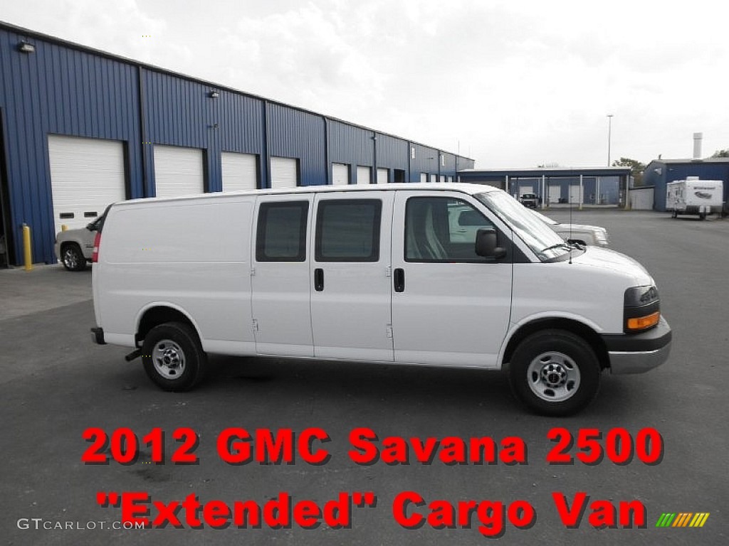 2012 Savana Van 2500 Extended Cargo - Summit White / Medium Pewter photo #1