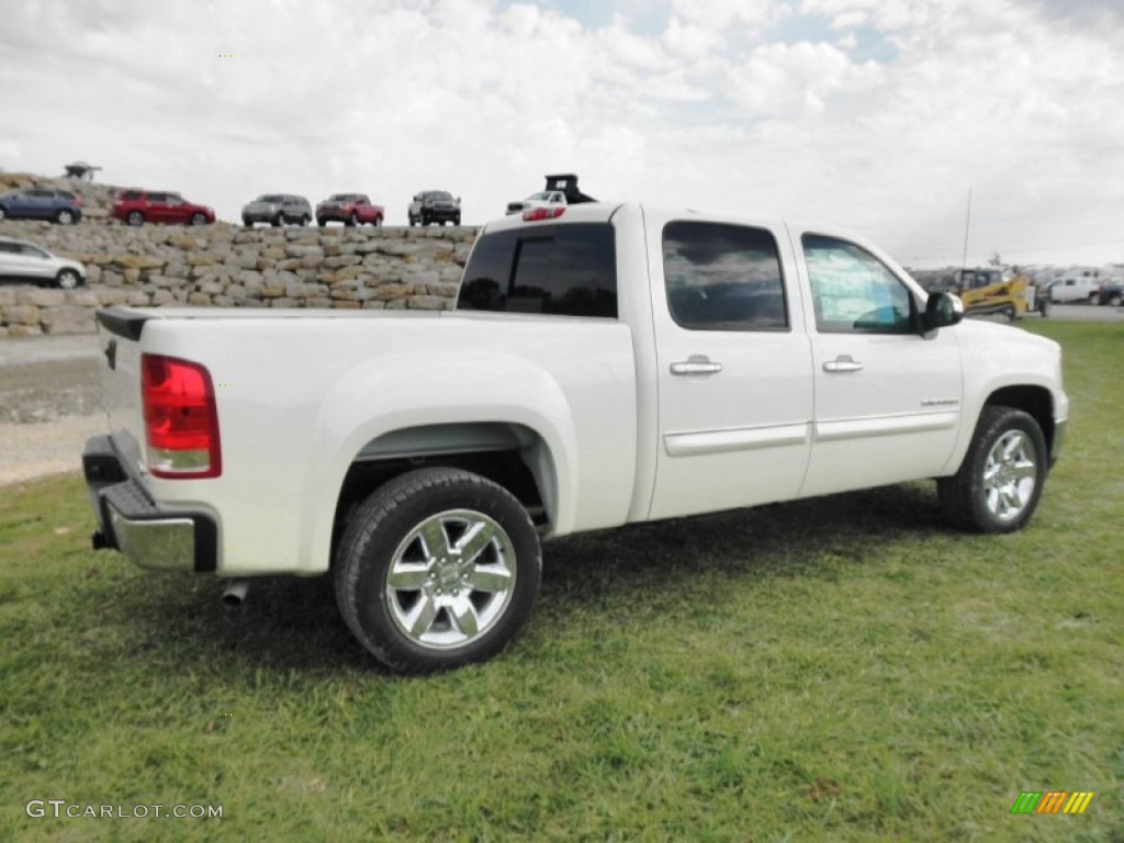 2012 Sierra 1500 SLE Crew Cab 4x4 - White Diamond Tricoat / Ebony photo #21