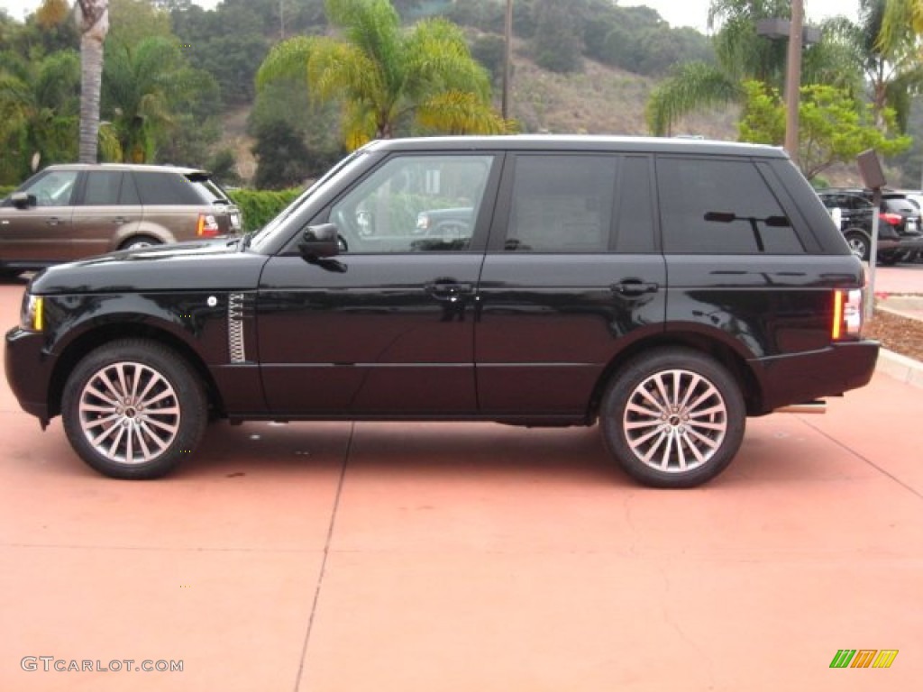 Santorini Black Metallic 2012 Land Rover Range Rover Supercharged Exterior Photo #55416333