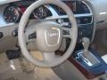2012 Audi A5 Linen Beige Interior Steering Wheel Photo