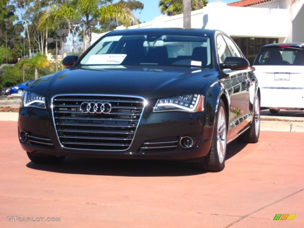Emerald Black Metallic 2012 Audi A8 4.2 quattro Exterior Photo #55416918