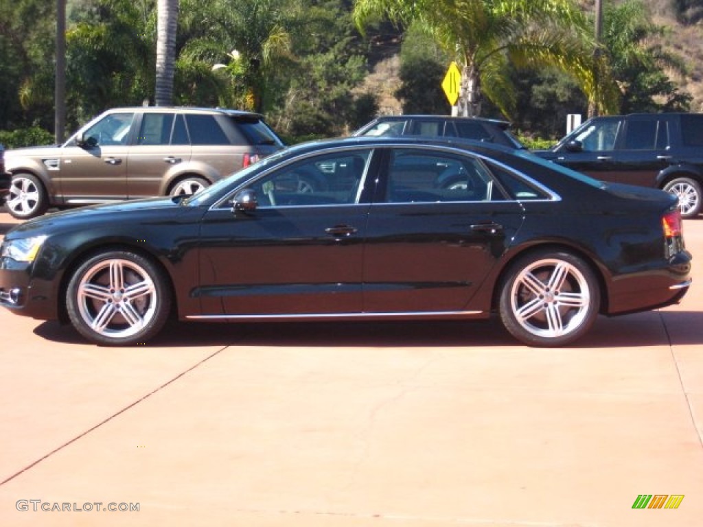 Emerald Black Metallic 2012 Audi A8 4.2 quattro Exterior Photo #55416927