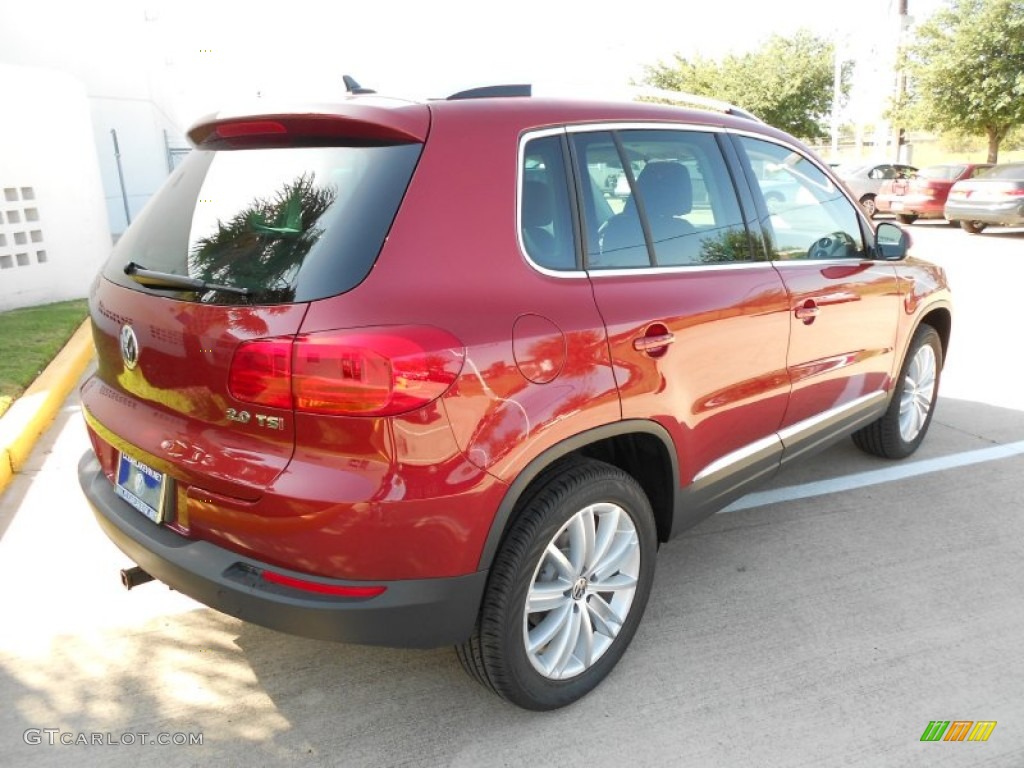 Wild Cherry Metallic 2012 Volkswagen Tiguan SE Exterior Photo #55417278