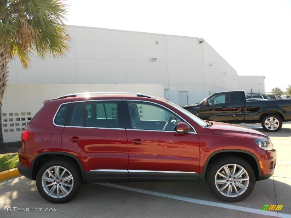 Wild Cherry Metallic 2012 Volkswagen Tiguan SE Exterior Photo #55417287