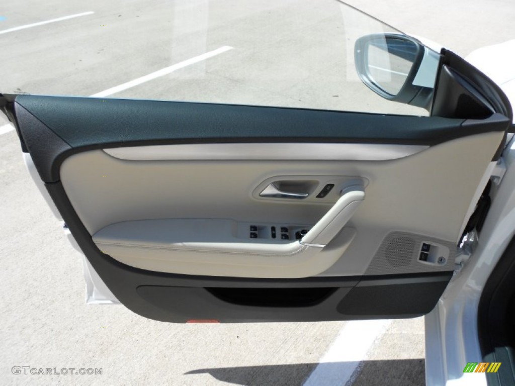 2012 Volkswagen CC Lux Black/Cornsilk Beige Door Panel Photo #55418121