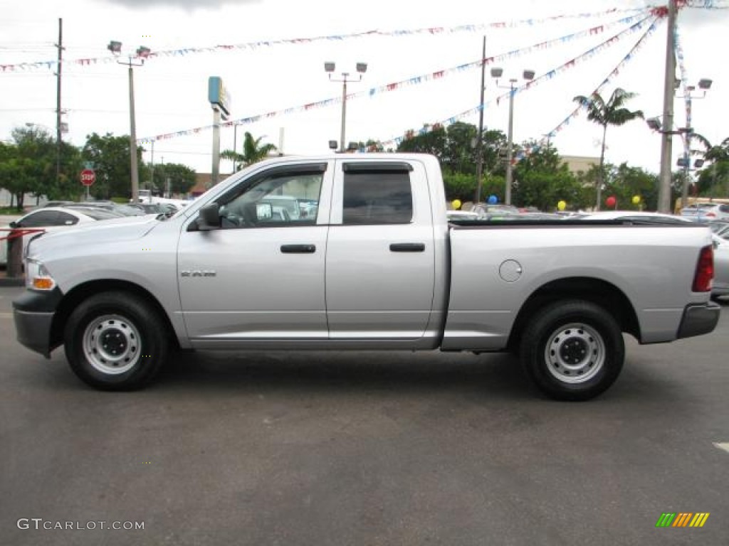 2010 Ram 1500 ST Quad Cab - Bright Silver Metallic / Dark Slate/Medium Graystone photo #6