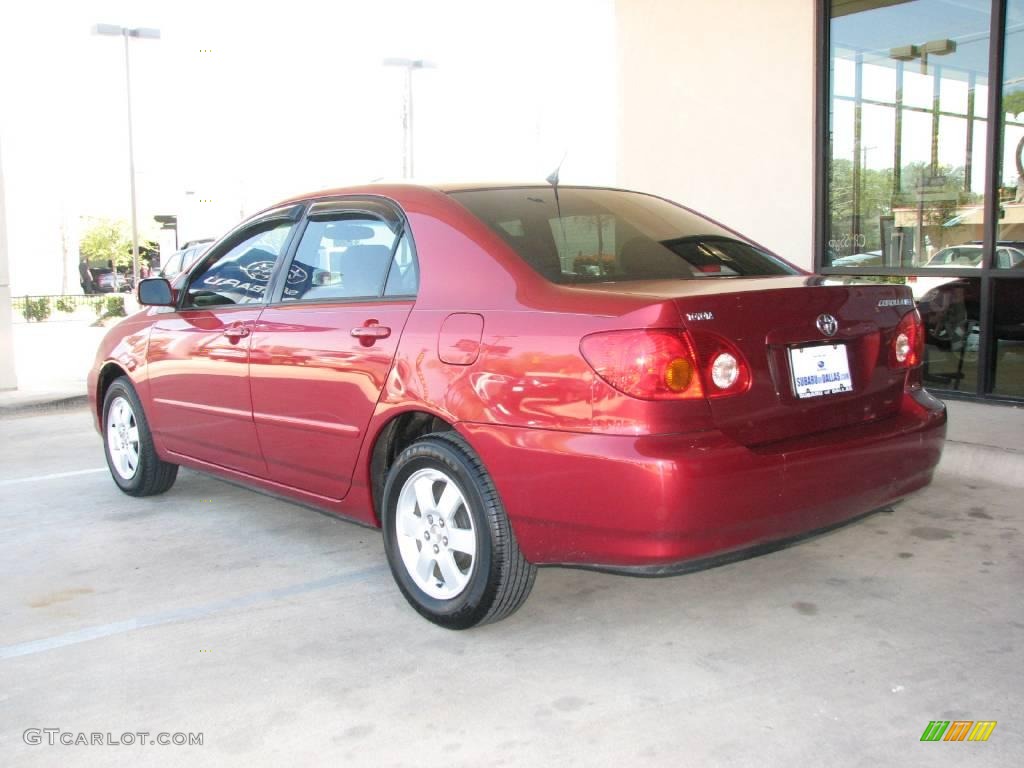 2003 Corolla LE - Impulse Red / Pebble Beige photo #6