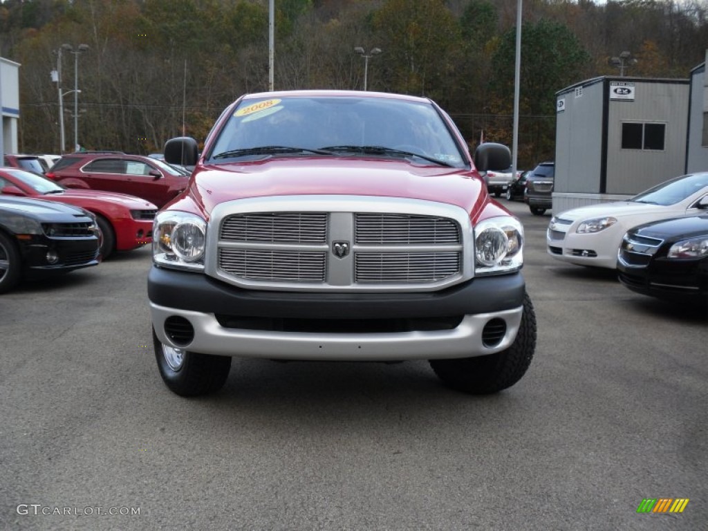 2008 Ram 1500 ST Quad Cab 4x4 - Flame Red / Medium Slate Gray photo #2