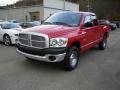 2008 Flame Red Dodge Ram 1500 ST Quad Cab 4x4  photo #3