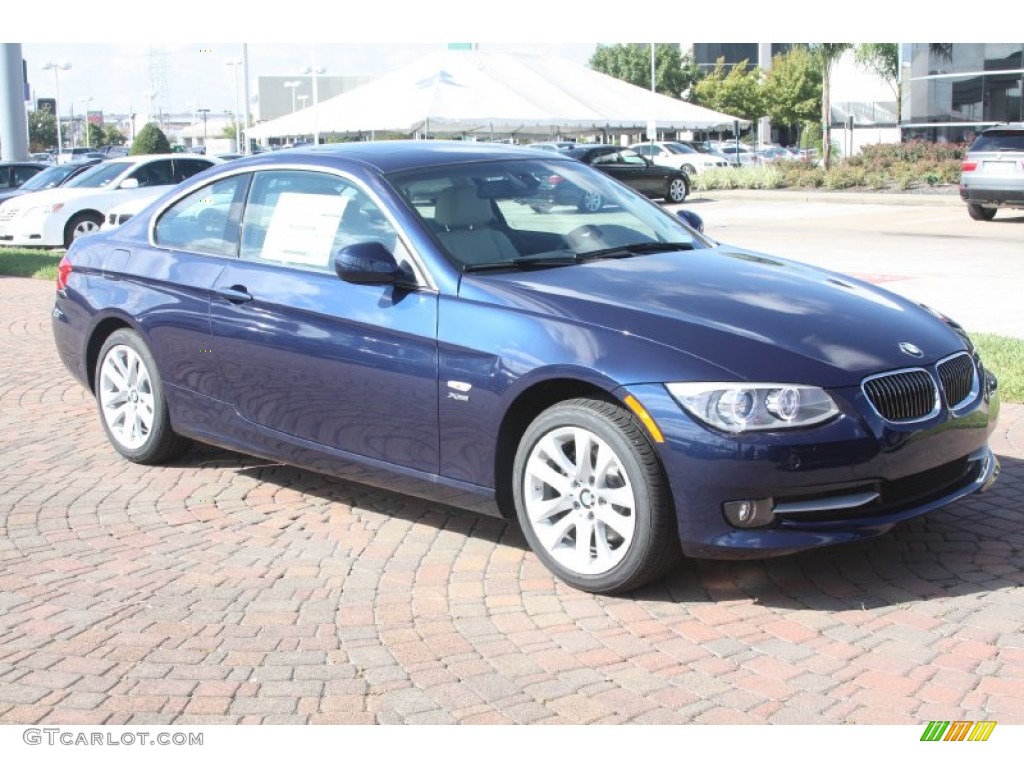 2011 3 Series 328i xDrive Coupe - Deep Sea Blue Metallic / Oyster/Black Dakota Leather photo #4