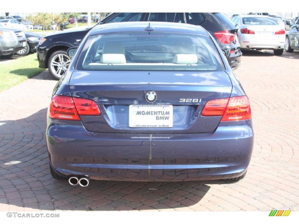 2011 3 Series 328i xDrive Coupe - Deep Sea Blue Metallic / Oyster/Black Dakota Leather photo #7