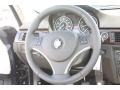 2011 BMW 3 Series Oyster/Black Dakota Leather Interior Steering Wheel Photo