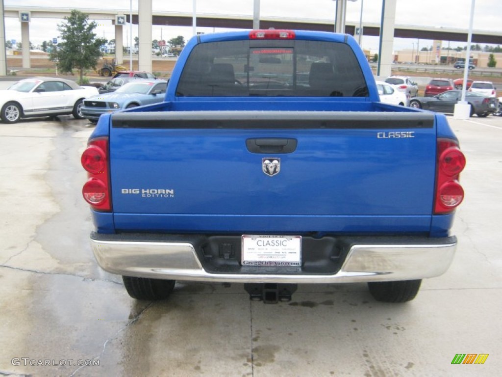 2007 Ram 1500 Big Horn Edition Quad Cab - Electric Blue Pearl / Medium Slate Gray photo #4