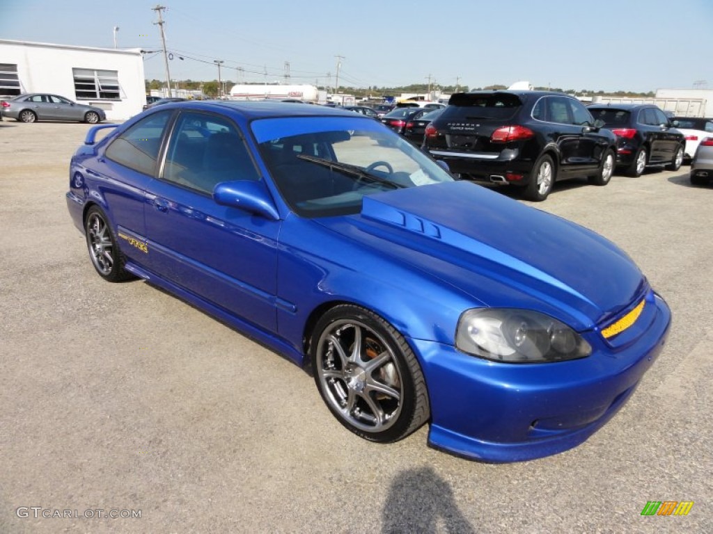 2000 Civic Si Coupe - Electron Blue Pearl / Dark Gray photo #4