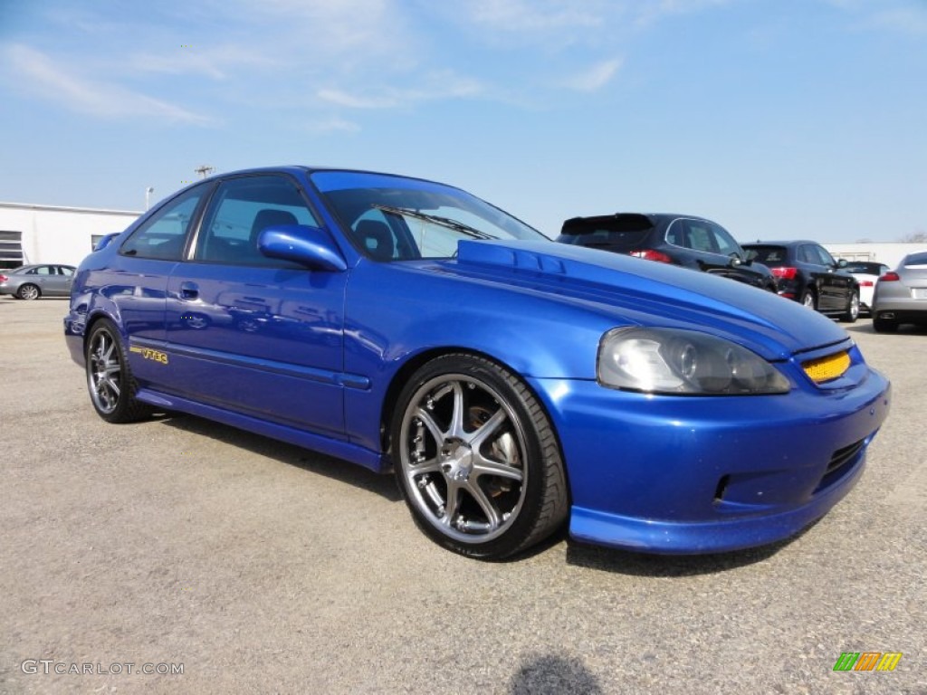 2000 Civic Si Coupe - Electron Blue Pearl / Dark Gray photo #5