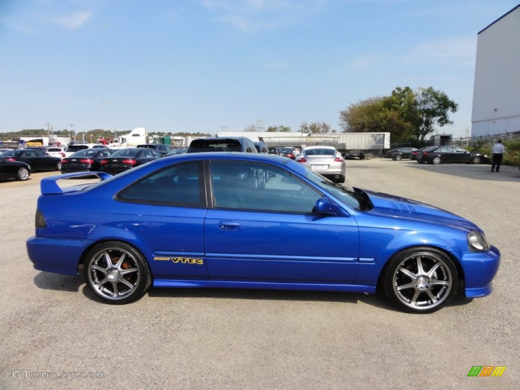 2000 Civic Si Coupe - Electron Blue Pearl / Dark Gray photo #7