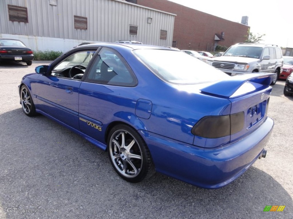 2000 Civic Si Coupe - Electron Blue Pearl / Dark Gray photo #10