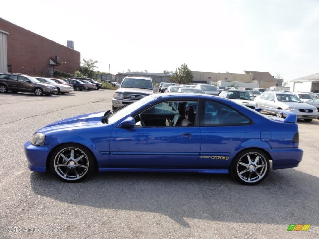 2000 Civic Si Coupe - Electron Blue Pearl / Dark Gray photo #11