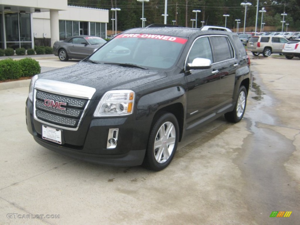 2011 Terrain SLT AWD - Carbon Black Metallic / Light Titanium photo #1