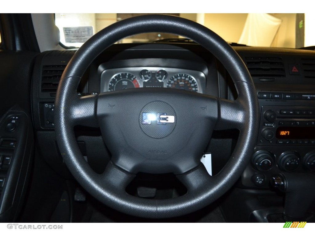 2008 Hummer H3 Standard H3 Model Ebony Black Steering Wheel Photo #55424883