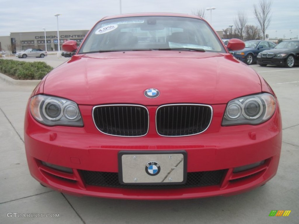 2008 1 Series 128i Coupe - Crimson Red / Savanna Beige photo #5