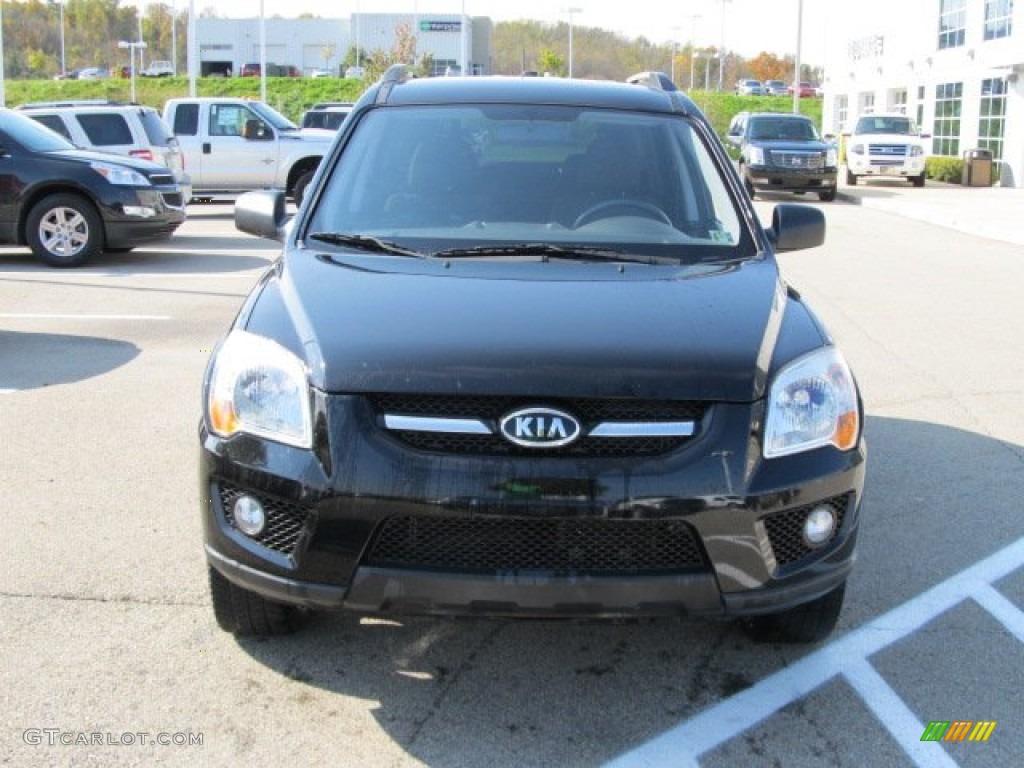 2009 Sportage LX V6 4x4 - Black Cherry / Black photo #4