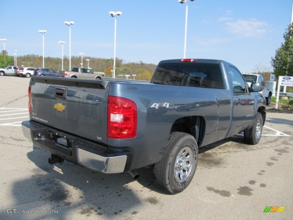 Blue Granite Metallic 2010 Chevrolet Silverado 1500 LS Regular Cab 4x4 Exterior Photo #55425600