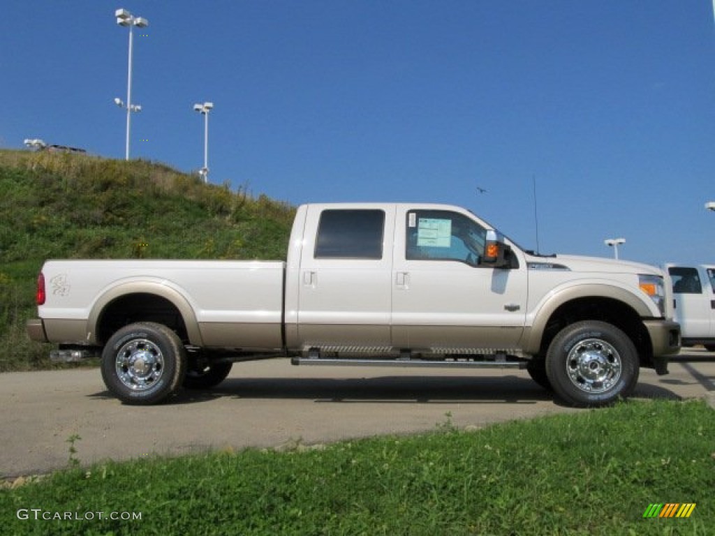 White Platinum Metallic Tri-Coat 2012 Ford F350 Super Duty King Ranch Crew Cab 4x4 Exterior Photo #55425987