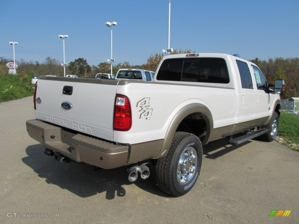 White Platinum Metallic Tri-Coat 2012 Ford F350 Super Duty King Ranch Crew Cab 4x4 Exterior Photo #55426071
