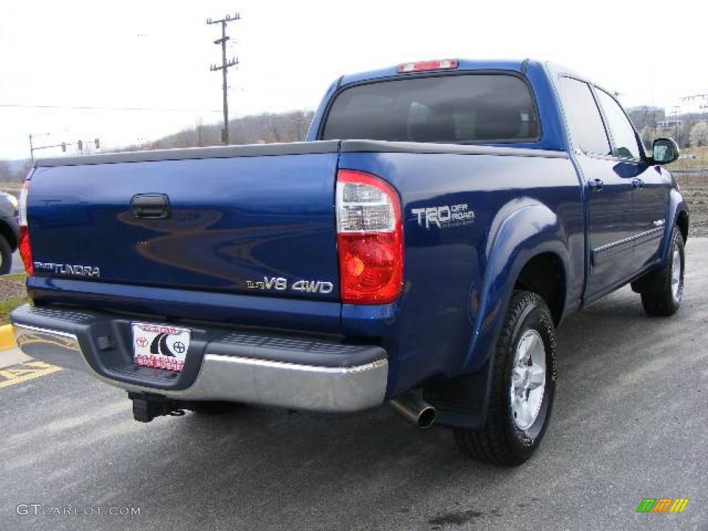 2005 Tundra SR5 Double Cab 4x4 - Spectra Blue Mica / Dark Gray photo #3