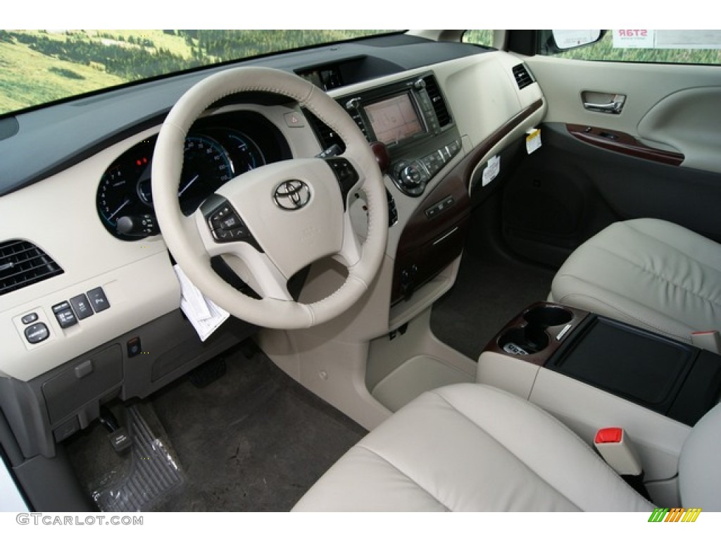 Bisque Interior 2012 Toyota Sienna XLE AWD Photo #55427880