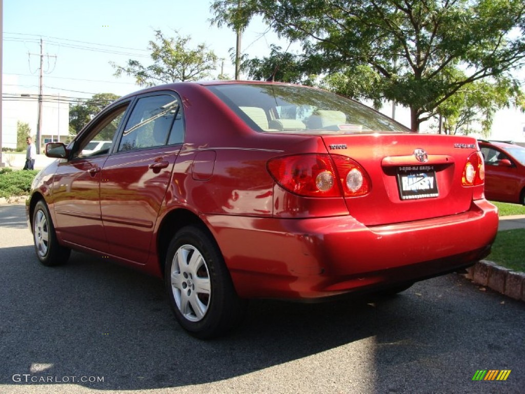 2006 Corolla LE - Impulse Red Pearl / Beige photo #5