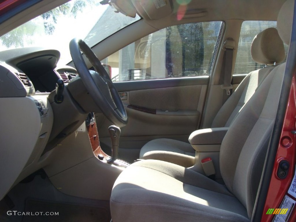 2006 Corolla LE - Impulse Red Pearl / Beige photo #10