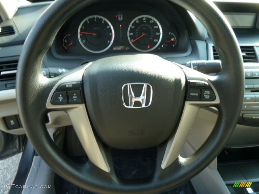 2012 Honda Accord LX Sedan Gray Steering Wheel Photo #55433417