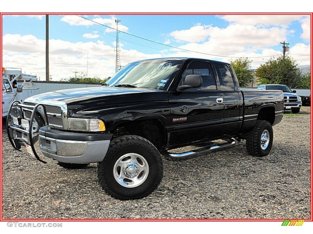 2001 Ram 2500 SLT Quad Cab 4x4 - Black / Mist Gray photo #1