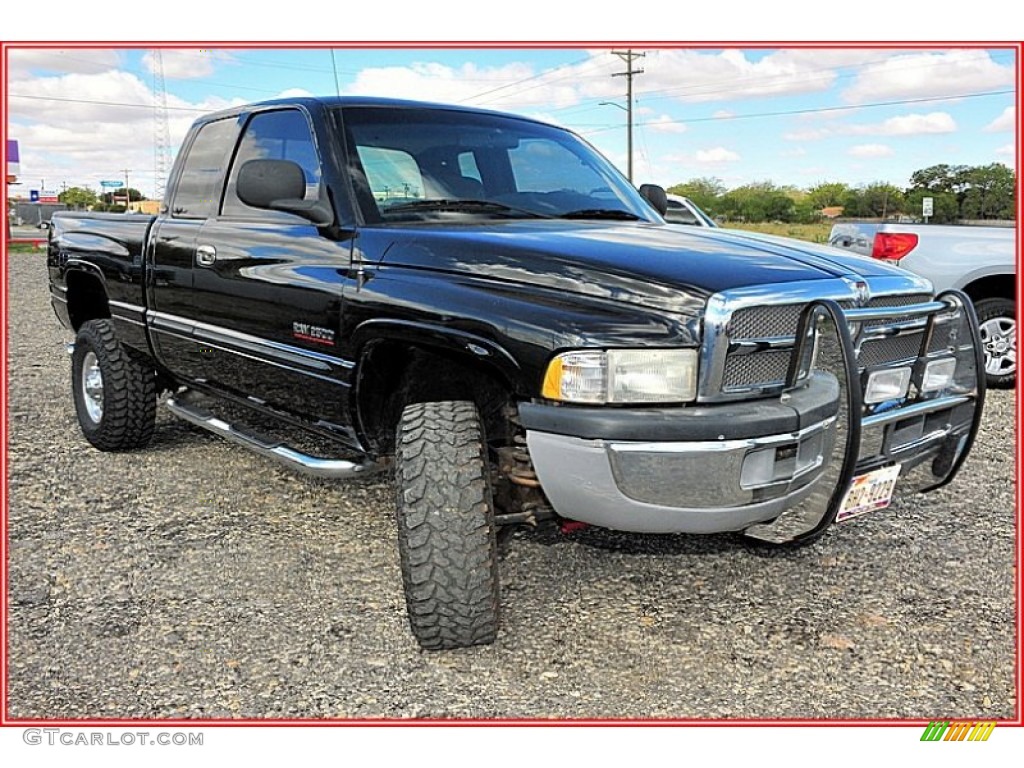 2001 Ram 2500 SLT Quad Cab 4x4 - Black / Mist Gray photo #10