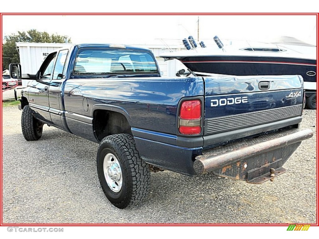 2001 Ram 2500 ST Quad Cab 4x4 - Patriot Blue Pearl / Agate photo #3