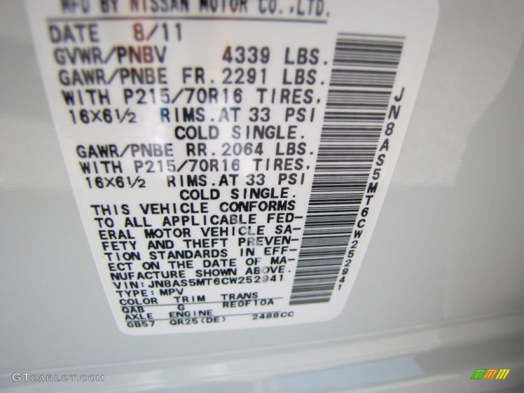 2012 Rogue S Special Edition - Pearl White / Gray photo #16