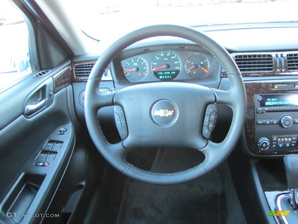 2012 Chevrolet Impala LTZ Ebony Steering Wheel Photo #55436583