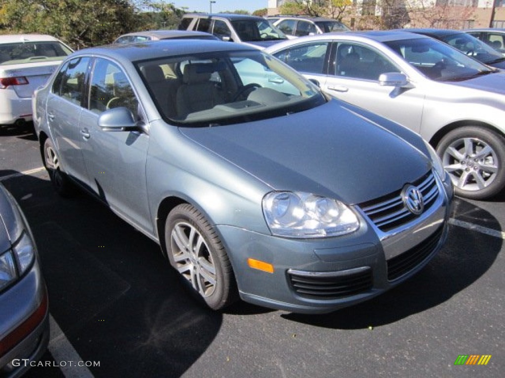 2006 Jetta 2.5 Sedan - North Sea Green Metallic / Pure Beige photo #1