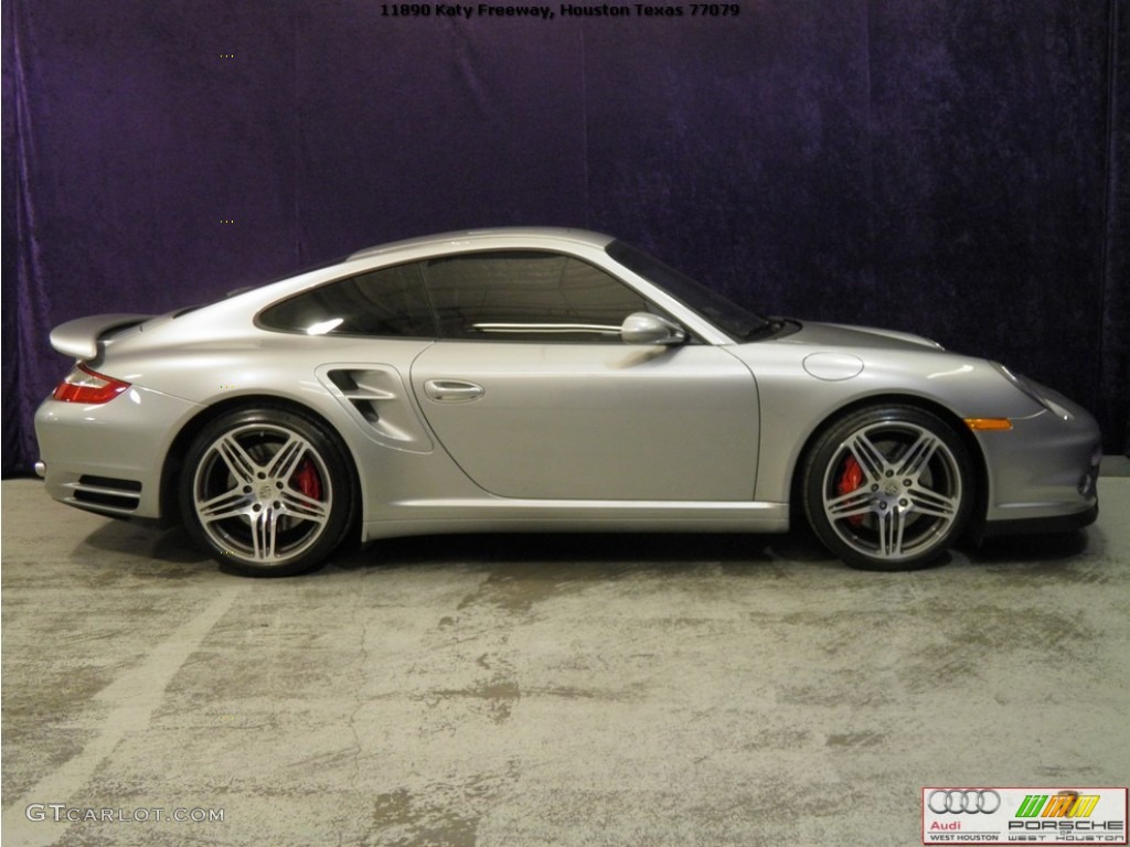 2007 911 Turbo Coupe - GT Silver Metallic / Black photo #6