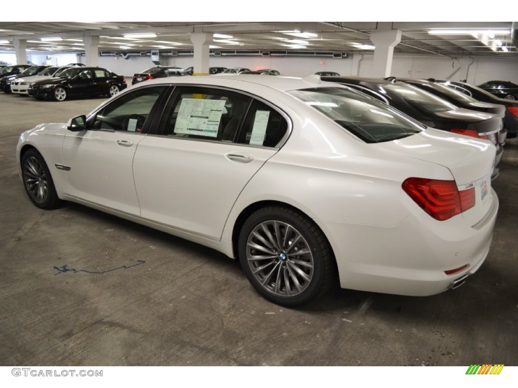 2012 7 Series 740Li Sedan - Mineral White Metallic / Oyster/Black photo #3