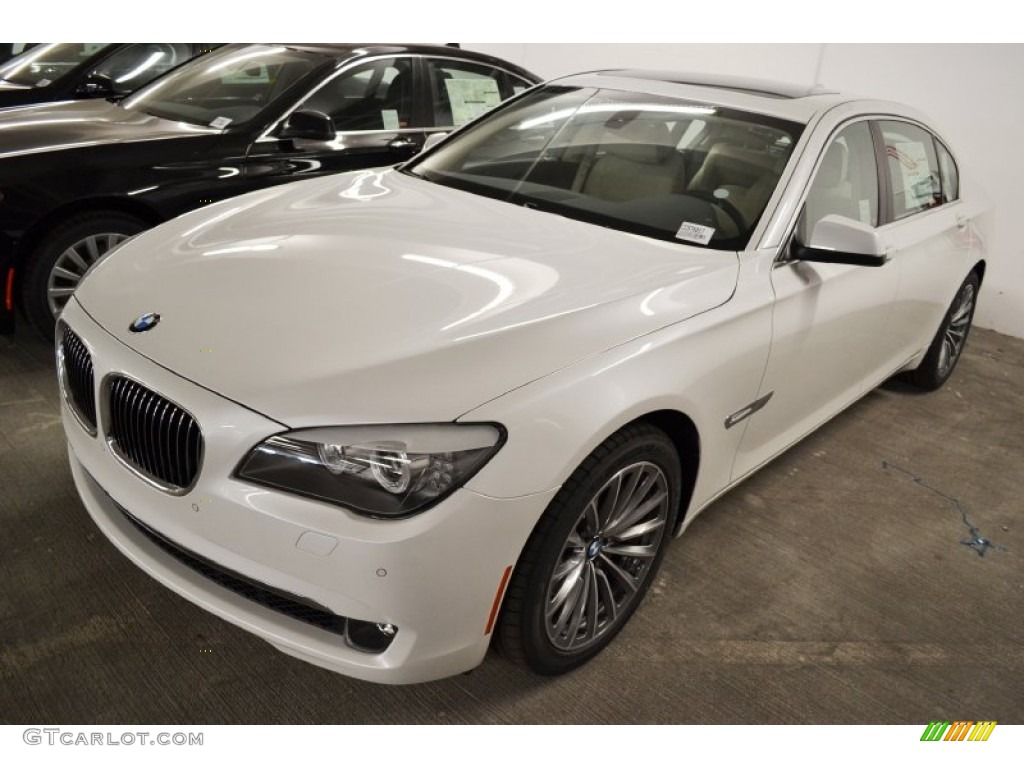 2012 7 Series 740Li Sedan - Mineral White Metallic / Oyster/Black photo #9