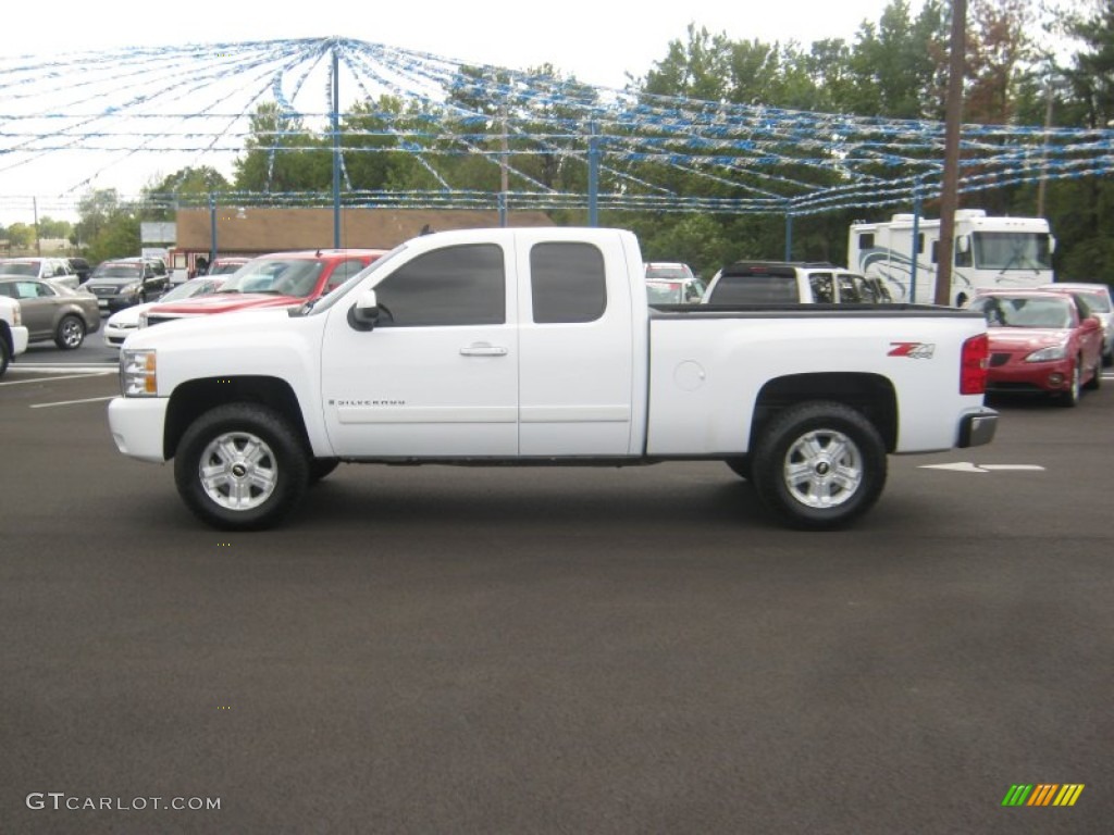 2008 Silverado 1500 LT Extended Cab 4x4 - Summit White / Ebony photo #2