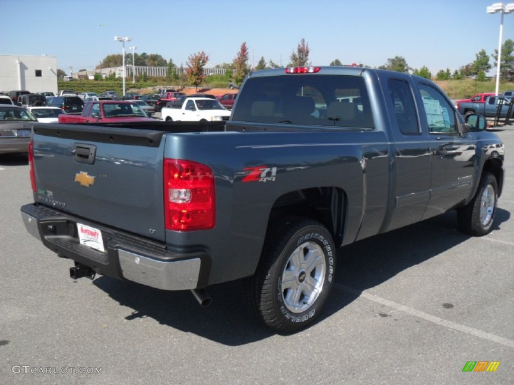2012 Silverado 1500 LT Extended Cab 4x4 - Blue Granite Metallic / Light Titanium/Dark Titanium photo #4
