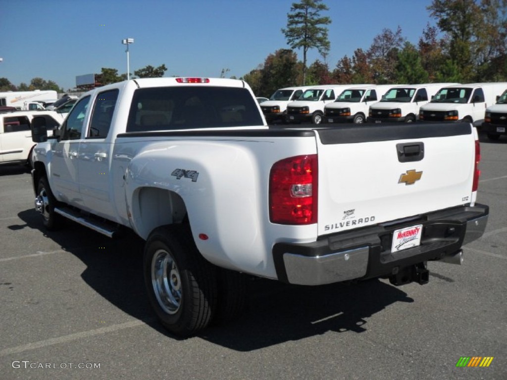 2012 Silverado 3500HD LTZ Crew Cab 4x4 Dually - Summit White / Dark Cashmere/Light Cashmere photo #2