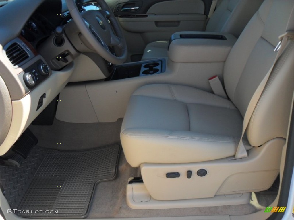 2012 Silverado 3500HD LTZ Crew Cab 4x4 Dually - Summit White / Dark Cashmere/Light Cashmere photo #7