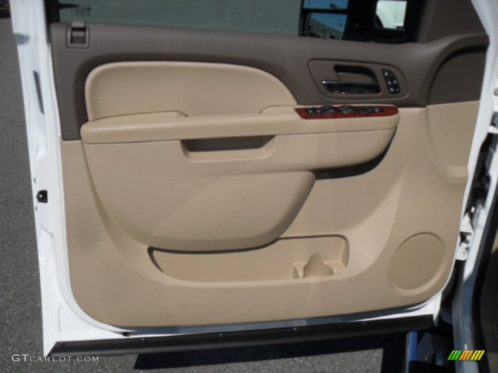 2012 Silverado 3500HD LTZ Crew Cab 4x4 Dually - Summit White / Dark Cashmere/Light Cashmere photo #8