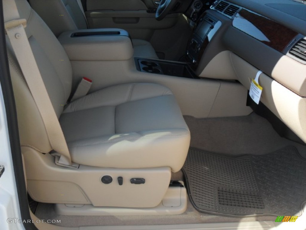 2012 Silverado 3500HD LTZ Crew Cab 4x4 Dually - Summit White / Dark Cashmere/Light Cashmere photo #19